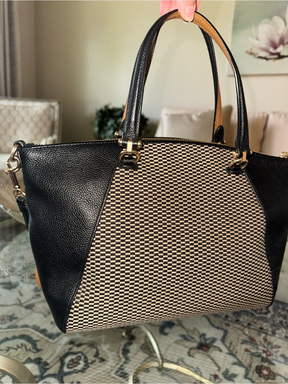 Coach Prairie Satchel in Legacy Jacquard And Black Leather C1881-29848. - Picture 8 of 16